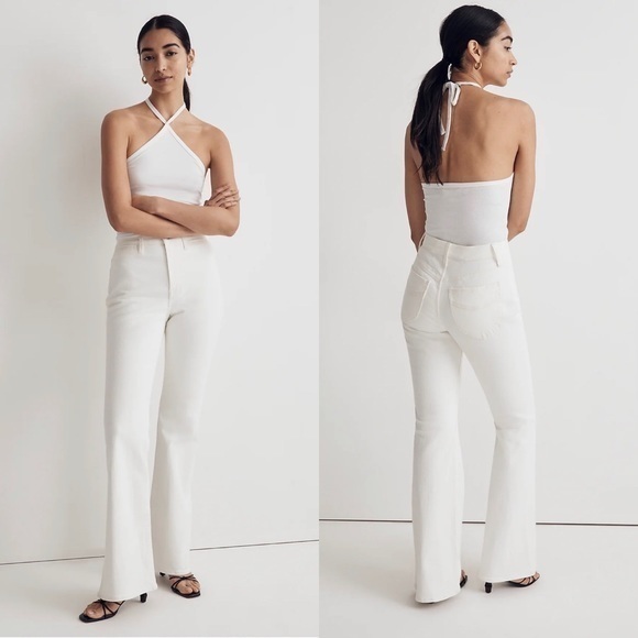 Madewell Denim - Women's White Flare Jeans